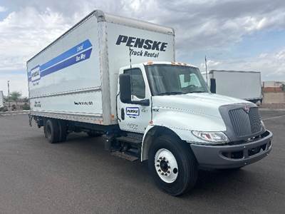 International MV607 Box Truck - 220HP, 6 Speed Automatic, Roll up Door