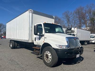 International MV607 Box Truck - 220HP, 6 Speed Automatic, Roll up Door