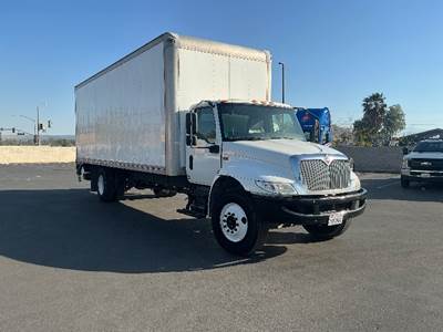 International MV607 Box Truck - 220HP, 7 Speed Automatic, Roll up Door