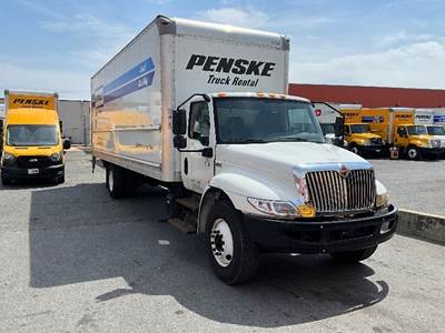 International MV607 Box Truck - 220HP, 6 Speed Automatic, Roll up Door