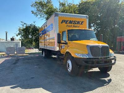 International MV607 Box Truck - 220HP, 6 Speed Automatic, Roll up Door