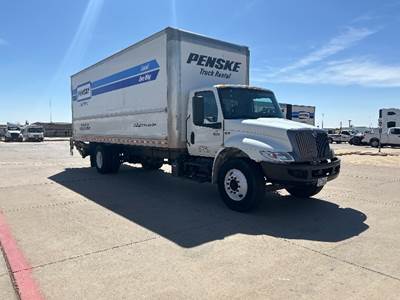 International MV607 Box Truck - 220HP, 6 Speed Automatic, Roll up Door