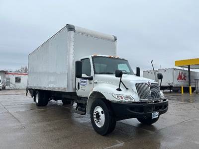 International MV607 Box Truck - 220HP, 6 Speed Automatic, Roll up Door