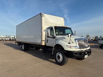 International MV607 Box Truck - 240HP, 6 Speed Automatic, Roll up Door