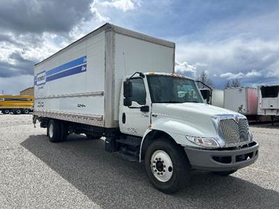 International MV607 Box Truck - 220HP, 6 Speed Automatic, Roll up Door