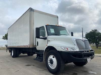 International MV607 Box Truck - 220HP, 6 Speed Automatic, Roll up Door