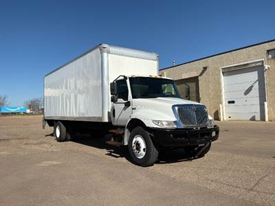 International MV607 Box Truck - 240HP, 6 Speed Automatic, Roll up Door