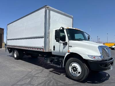 International MV607 Box Truck - 220HP, 7 Speed Automatic, Roll up Door