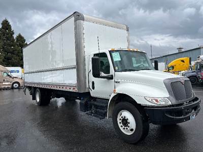 International MV607 Box Truck - 220HP, 6 Speed Automatic, Roll up Door