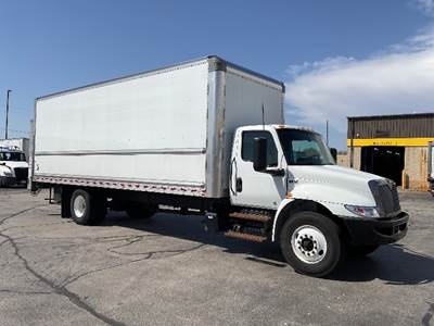 International MV607 Box Truck - 220HP, 6 Speed Automatic, Roll up Door