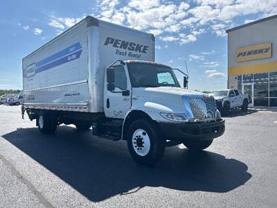 International MV607 Box Truck - 220HP, 6 Speed Automatic, Roll up Door