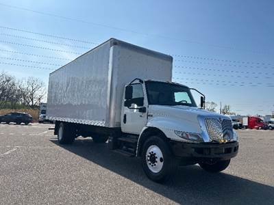 International MV607 Box Truck - 220HP, 7 Speed Automatic, Roll up Door