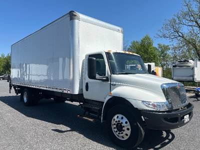 International MV607 Box Truck - 220HP, 7 Speed Automatic, Roll up Door