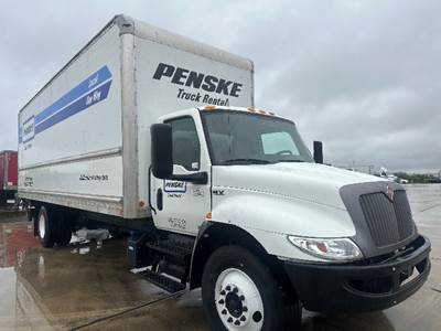 International MV607 Box Truck - 220HP, 6 Speed Automatic, Roll up Door