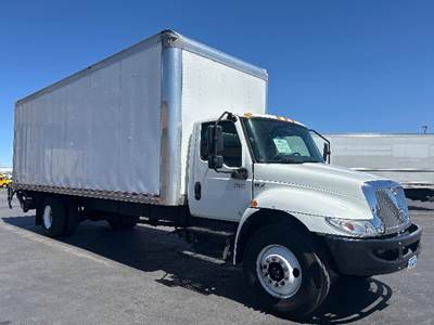 International MV607 Box Truck - 220HP, 7 Speed Automatic, Roll up Door
