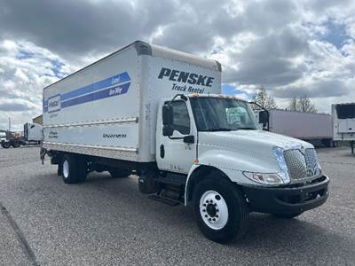 International MV607 Box Truck - 220HP, 6 Speed Automatic, Roll up Door