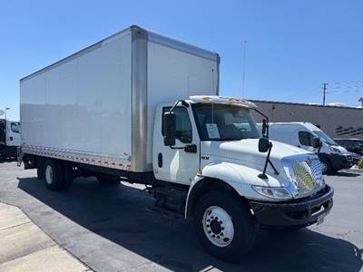 International MV607 Box Truck - 220HP, 7 Speed Automatic, Roll up Door