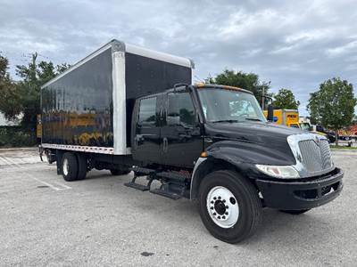 International MV607 Box Truck - 220HP, 7 Speed Automatic, Roll up Door