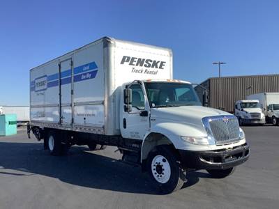 International MV607 Box Truck - 220HP, 7 Speed Automatic, Roll up Door