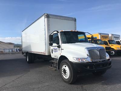 International MV607 Box Truck - 240HP, 6 Speed Automatic, Roll up Door