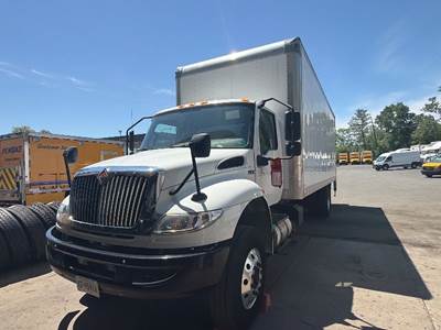 International MV607 Box Truck - 220HP, 6 Speed Automatic, Roll up Door
