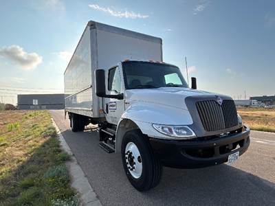 International MV607 Box Truck - 220HP, 6 Speed Automatic, Roll up Door