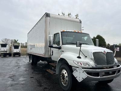 International MV607 Box Truck - 250HP, 6 Speed Automatic, Roll up Door