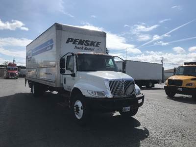International MV607 Box Truck - 220HP, 6 Speed Automatic, Roll up Door