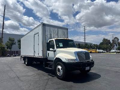 International MV607 Box Truck - 220HP, 6 Speed Automatic, Roll up Door