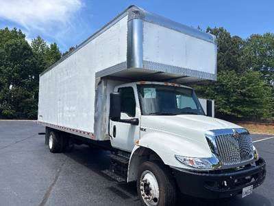 International MV607 Box Truck - 220HP, 6 Speed Automatic, Roll up Door
