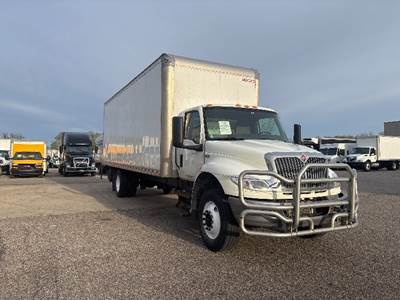 International MV607 Box Truck - 240HP, 6 Speed Automatic, Roll up Door
