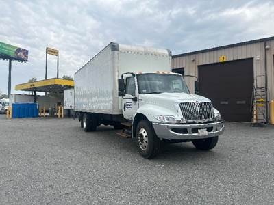 International MV607 Box Truck - 250HP, 6 Speed Automatic, Roll up Door