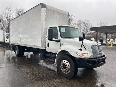 International MV607 Box Truck - 240HP, 6 Speed Automatic, Roll up Door