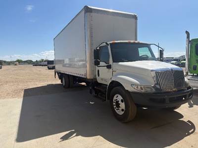 International MV607 Box Truck - 220HP, 7 Speed Automatic, Roll up Door