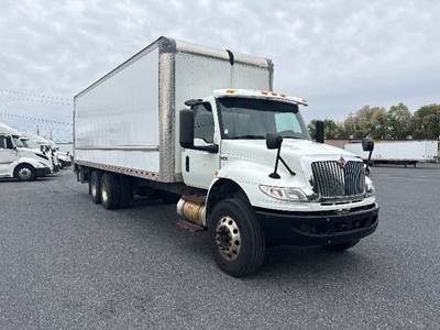 International MV607 Box Truck - 300HP, 6 Speed Automatic, Roll up Door