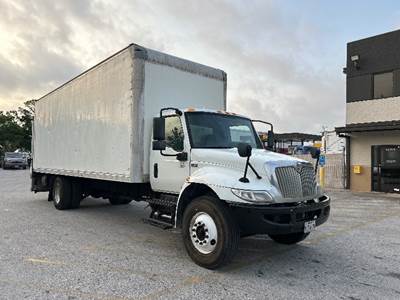 International MV607 Box Truck - 220HP, 6 Speed Automatic, Roll up Door