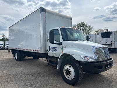 International MV607 Box Truck - 220HP, 6 Speed Automatic, Roll up Door