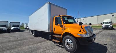 International MV607 Box Truck - 240HP, 6 Speed Automatic, Roll up Door