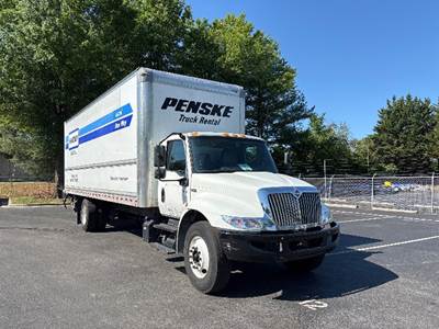 International MV607 Box Truck - 220HP, 6 Speed Automatic, Roll up Door