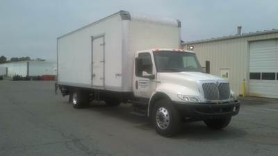 International MV607 Box Truck - 220HP, 6 Speed Automatic, Roll up Door