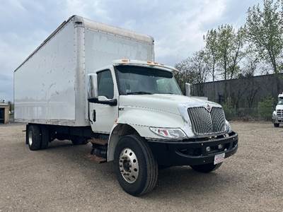 International MV607 Box Truck - 220HP, 6 Speed Automatic, Roll up Door