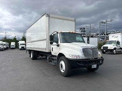 International MV607 Box Truck - 220HP, 6 Speed Automatic, Roll up Door