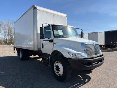 International MV607 Box Truck - 220HP, 6 Speed Automatic, Roll up Door