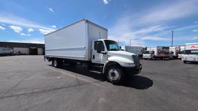 International MV607 Box Truck - 220HP, 6 Speed Automatic, Roll up Door