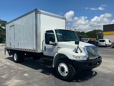 International MV607 Box Truck - 220HP, 6 Speed Automatic, Roll up Door