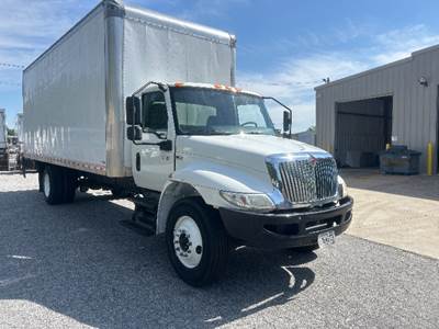 International MV607 Box Truck - 220HP, 7 Speed Automatic, Roll up Door