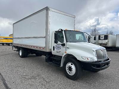 International MV607 Box Truck - 220HP, 6 Speed Automatic, Roll up Door