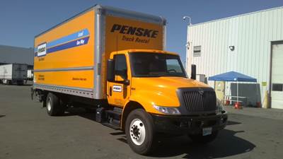 International MV607 Box Truck - 220HP, 6 Speed Automatic, Roll up Door