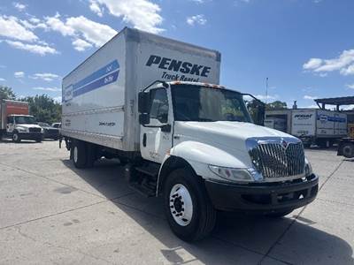 International MV607 Box Truck - 220HP, 6 Speed Automatic, Roll up Door