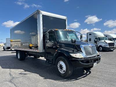 International MV607 Box Truck - 220HP, 6 Speed Automatic, Roll up Door